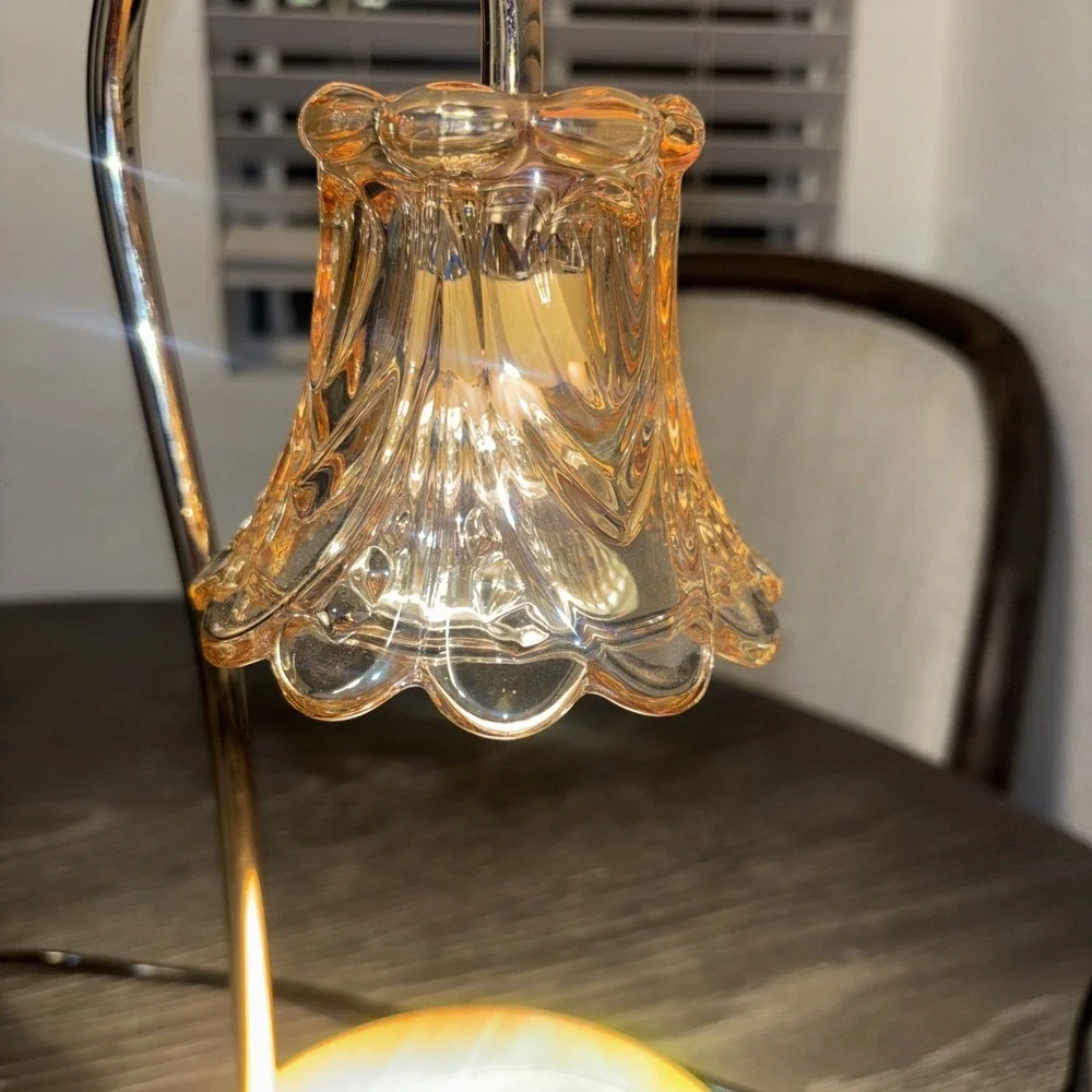 Candle Warmer Lamp with Timer Dimmable, Lily Rose Gold‎